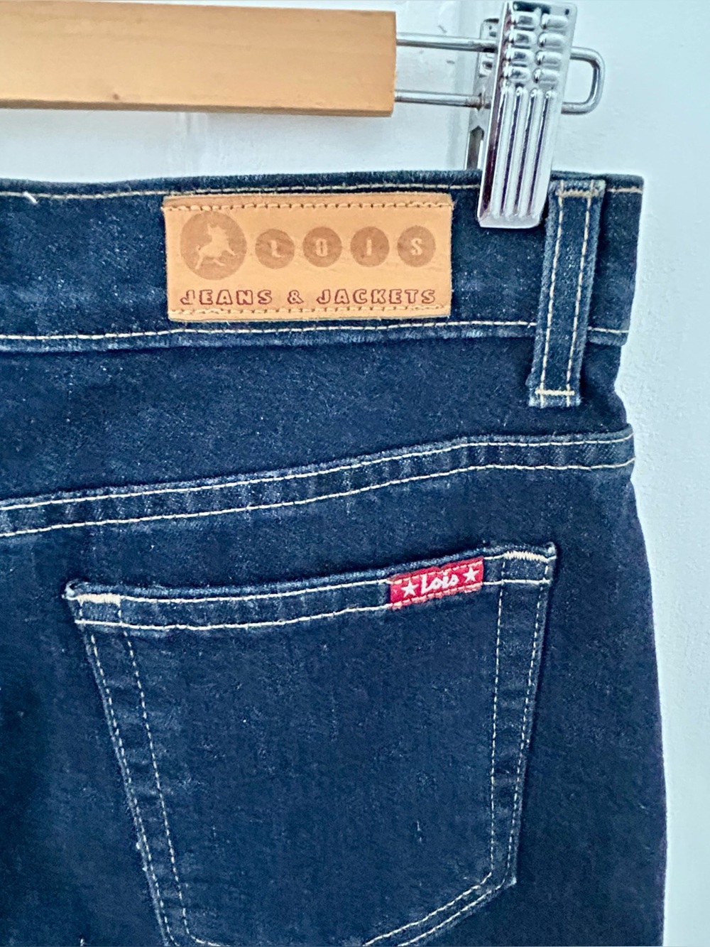 Y2K Lois Denim Maxi Skirt Made in Canada Dark Wash Size 5 - Picture 6 of 12
